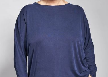 Essential μακριά μπλούζα βισκόζη ριπ με ζαπονέ μανίκι -  - 