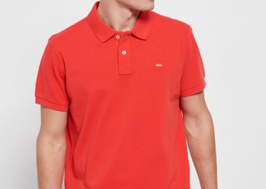 Essential μπλούζα πόλο από βαμβάκι πικέ - FUNKY BUDDHA - 