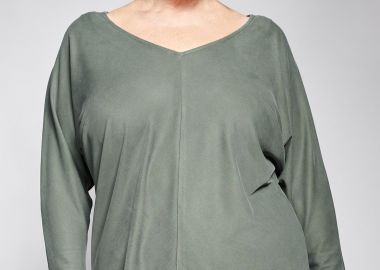 Essential μπλούζα ριπ με V και ζαπονέ μανίκια -  - 