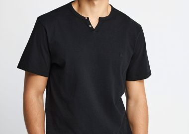 Essential t-shirt Garage 55 με henley λαιμόκοψη - GARAGE 55 - 