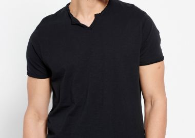 Essential t-shirt με λαιμό henley - FUNKY BUDDHA - 