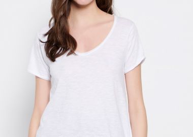 Essential t-shirt με V λαιμόκοψη - FUNKY BUDDHA - 