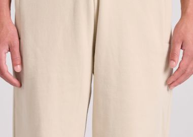 Essential wide leg fit αθλητική βερμούδα με raw cuts - FUNKY BUDDHA - 