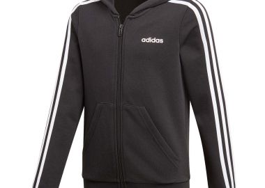 ESSENTIALS 3-STRIPES FULL-ZIP HOODIE ΜΑΥΡΟ - ADIDAS SPORT INSPIRED - 