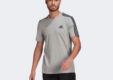 ESSENTIALS 3-STRIPES T-SHIRT ΓΚΡΙ - ADIDAS PERFORMANCE - 