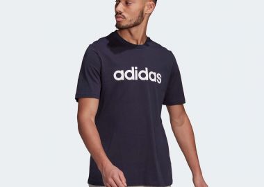 ESSENTIALS EMBROIDERED LINEAR LOGO T-SHIRT ΜΠΛΕ - ADIDAS PERFORMANCE - 