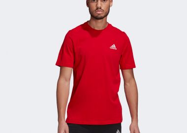 ESSENTIALS EMBROIDERED SMALL LOGO T-SHIRT ΚΟΚΚΙΝΟ - ADIDAS PERFORMANCE - 