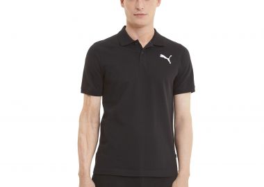 ESSENTIALS PIQUE POLO SHIRT ΜΑΥΡΟ - PUMA - 