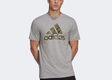 ESSENTIALS SINGLE JERSEY CAMO PRINT T-SHIRT ΓΚΡΙ - ADIDAS PERFORMANCE - 