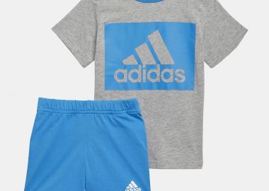 ESSENTIALS T-SHIRT AND SHORTS SET ΓΚΡΙ - ADIDAS PERFORMANCE - 