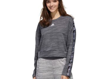 ESSENTIALS TAPE SWEATSHIRT ΓΚΡΙ - ADIDAS PERFORMANCE - 