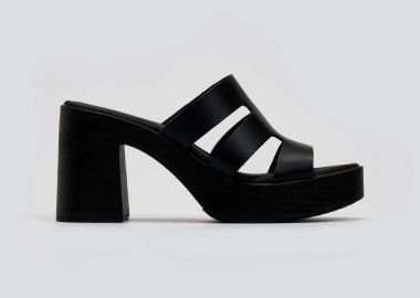 Estil Δερμάτινα Mules με κοψίματα - 1805 - Μαύρο - Estil - 
