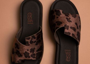 Estil Flatform σανδάλια με ασύμμετρο λουράκι - Π1-82 - Leopard - Estil - 