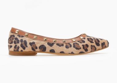 Estil Μυτερές μπαλαρίνες με συνθετικό pony skin - 26 ponyskin - Leopard - Estil - 