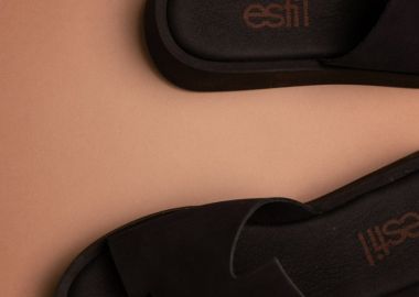 Estil Σανδάλια από δερμάτινο nubuck - Π1-82 - Μαύρο - Estil - 