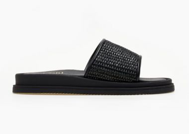 Estil Σανδάλια με ψάθα Flatform - F1 (ψάθα) - Μαύρο - Estil - 