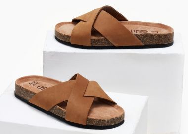Estil Suede ανατομικά σανδάλια - 22 (καστόρι) - Ταμπά - Estil - 