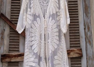 ethnic kimono Daisy white - PerfectDress.gr - 