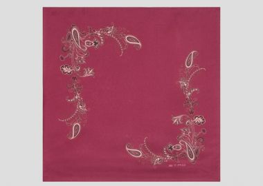 ETRO Ανδρικό Κόκκινο Printed Silk Pocket Square - ETRO - 