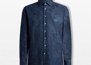 ETRO Ανδρικό Μπλε Cotton Denim Shirt - ETRO - 