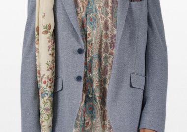 ETRO Ανδρικό Μπλε Single Breasted Blazer - ETRO - 