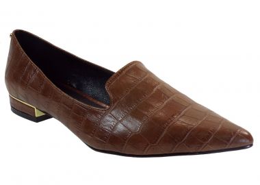 Exe Γυναικεία Παπούτσια LOAFERS 177 VERONA Ταμπά Κροκό L17001771 - EXE - 