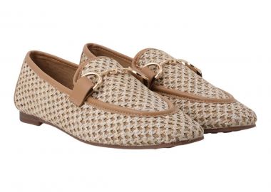 Exe Γυναικεία Παπούτσια LOAFERS Μοκασίνια 71S-912 Μπέζ Ψάθα Nude W171S91214A8 - EXE - 