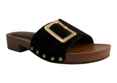 Exe Shoes Γυναικεία Παπούτσια FLATS MULES 89Q-202 Μαύρο Καστόρι W489Q2022004 - EXE - 