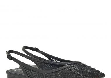 EXE Shoes Γυναικεία Παπούτσια SLINGBACK Mules 700-222 Μαύρο Στράς U47002221171 - EXE - 