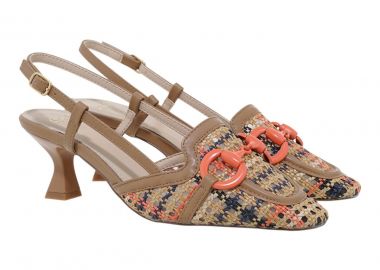 EXE Shoes Γυναικεία Παπούτσια SLINGBACK Mules 700-500 ΠΟΥΡΟ ΚΟΡΑΛΙ ΠΛΕΚΤΟ U470050038K0 - EXE - 