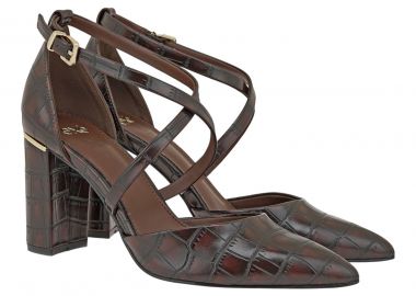 Exe Shoes Γυναικείες Γόβες 700-288 Καφέ Κροκό Ματ V170028842R9 - EXE - 