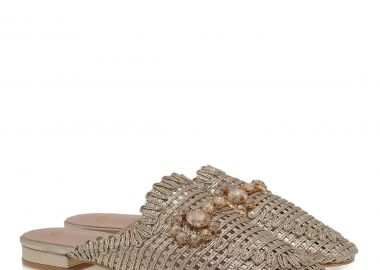 EXE Shoes Γυναικείες Παντόφλες Mules 39W-081 Πλατίνα U439W0811L46 - EXE - 