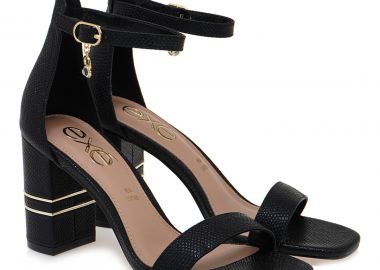 EXE Shoes Πέδιλα Γυναικεία 533-DIANA 700-533 Μαύρο Φίδι S47005335006 - EXE - 