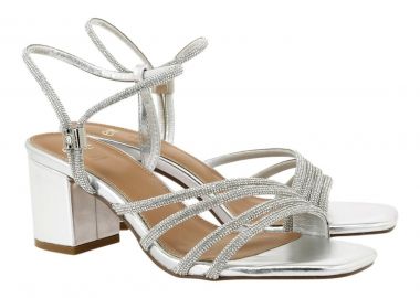 EXE Shoes Πέδιλα Γυναικεία ANNY-990 700-990 Ασημί Στράς W47009904E94 - EXE - 