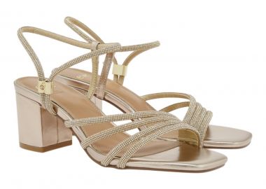 EXE Shoes Πέδιλα Γυναικεία ANNY-990 700-990 Πλατίνα Στράς W47009904Z36 - EXE - 