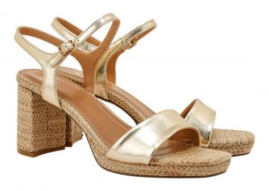 EXE Shoes Πέδιλα Γυναικεία LUISA-755 700–755 Πλατίνα Μπέζ Ψάθα W470075548J4 - EXE - 