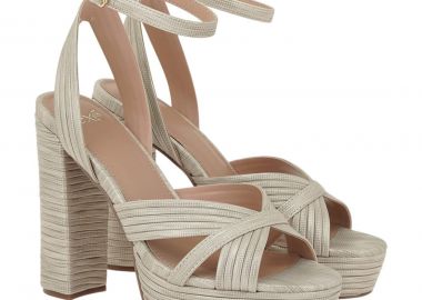 EXE Shoes Πέδιλα Γυναικεία OPHELIA-832A 700-832 Μπέζ Πλατίνα Στάμπα W4700832673Z - EXE - 