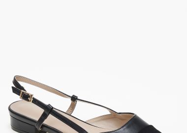 Εξώφτερνα χαμηλά γοβάκια με διχρωμία - Μαύρο - Issue - 