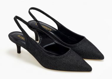 Εξώφτερνα γοβάκια με χαμηλό τακούνι - Μαύρο - Issue - 