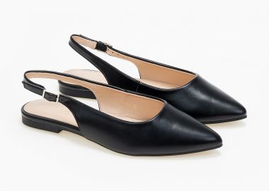 Εξώφτερνα γοβάκια με χαμηλό τακούνι - Μαύρο - Issue - 