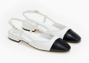 Εξώφτερνα γοβάκια με συνδυασμών χρωμάτων - Λευκό - Issue - 