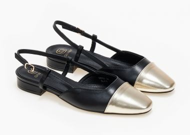 Εξώφτερνα γοβάκια με συνδυασμών χρωμάτων - Μαύρο - Issue - 