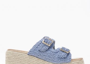 Εξώφτερνες εσπαντρίγιες πλατφόρμες με πλεκτό σχέδιο - Μπλε - Issue - 