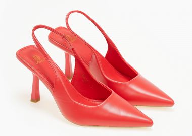 Εξώφτερνες γόβες με λεπτό τακούνι - Κόκκινο - Issue - 