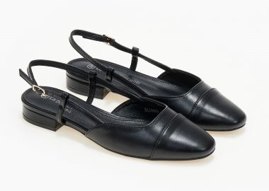 Εξώφτερνες γόβες με συνδυασμό χρωμάτων - Μαύρο - Issue - 