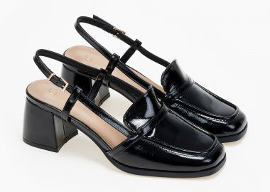 Εξώφτερνες γόβες τύπου loafers - Μαύρο - Issue - 