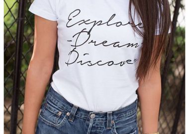 EXPLORE - DREAM - DISCOVER WHITE T-SHIRT - sense-shop - 