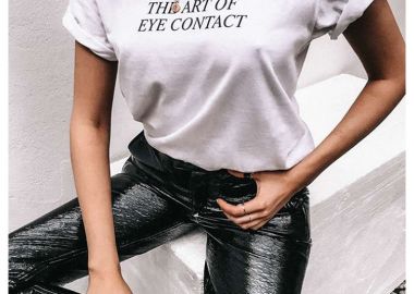 EYE CONTACT WHITE T-SHIRT - sense-shop - 