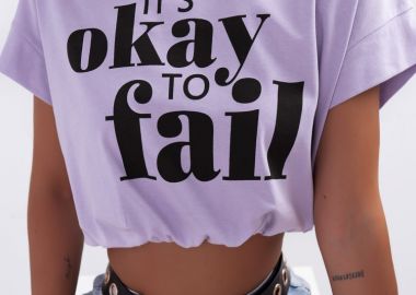 FAIL LILA CROP TSHIRT - fashionroom - 