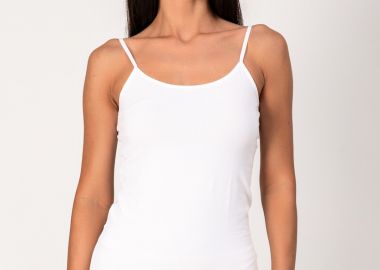 Φανελάκι γυναικείο λεπτή τιράντα Kota KT6018-Λευκό Λευκό - Kota - 